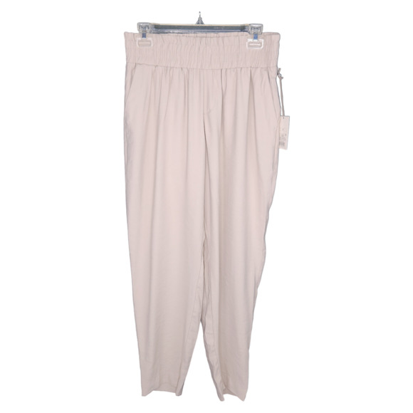 a new day Pants - A New Day Tan Paperbag Elastic Waist Straight Leg Ankle Pants Womens Small NWT